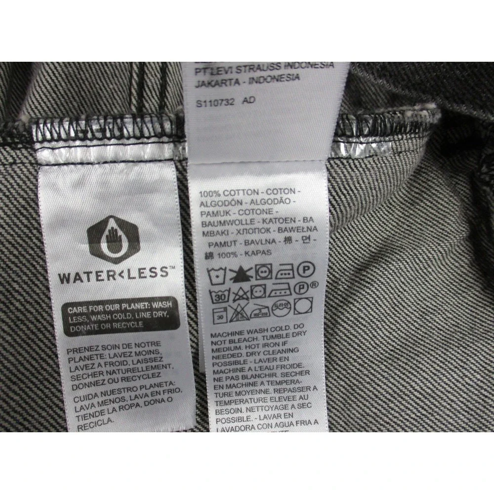 Levis Jacket Mens Extra Large Black Vintage Fit Denim Tyoe III Trucker Coat